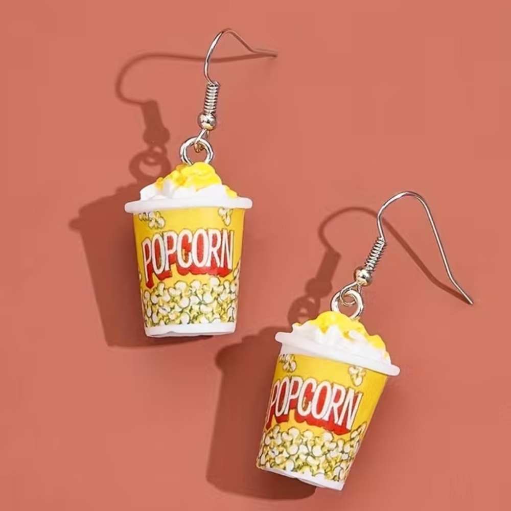 🎁Popcorn Bucket Earrings - Yellow